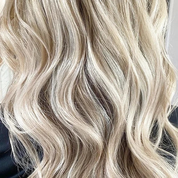 Multi-tonal blonde balayage waves by NED.K HAIR, mobile hairdresser Central Coast NSW