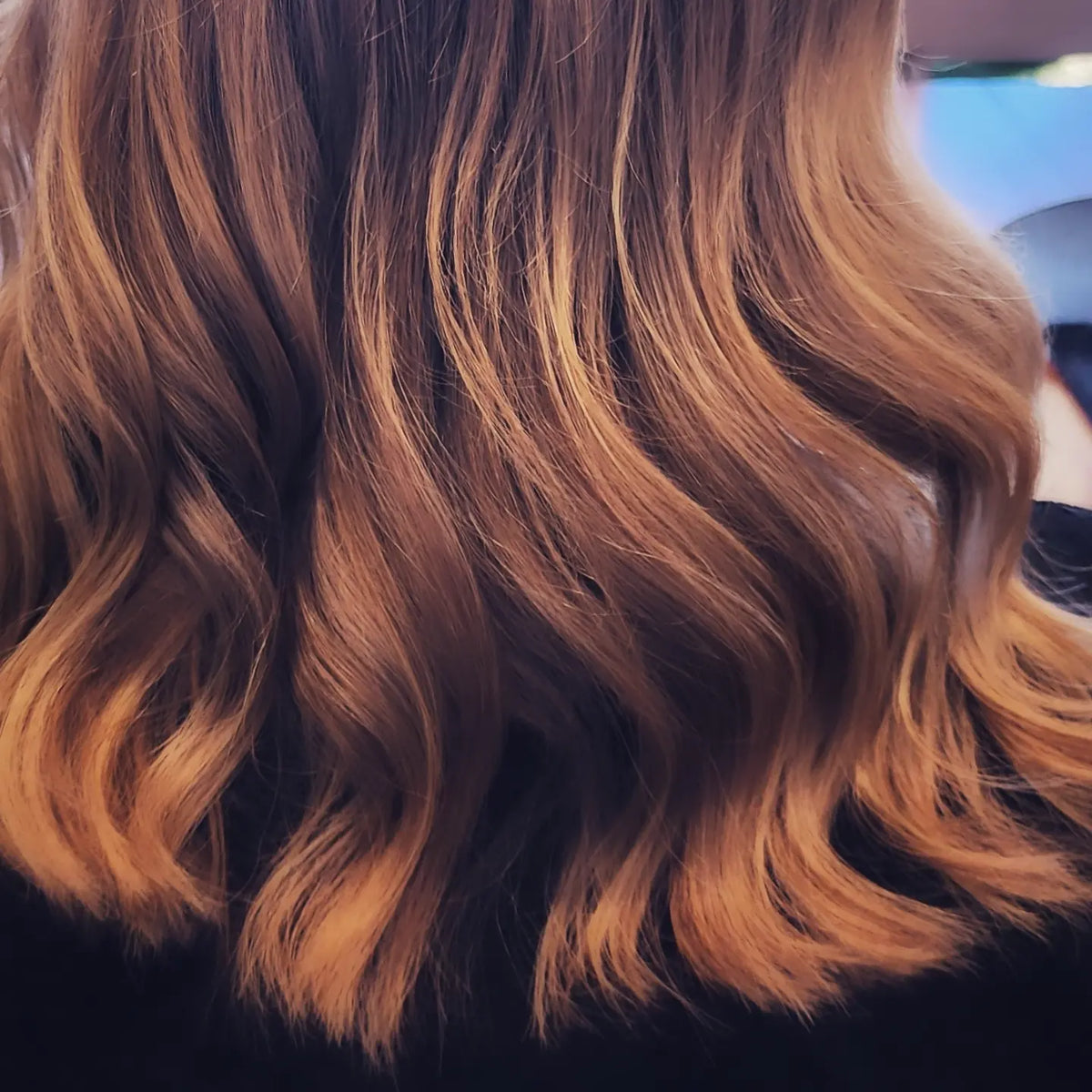 Auburn brunette with copper ribbons – NED.K HAIR