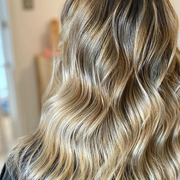 Soft bronde balayage waves with dimension by NED.K HAIR, mobile hairdresser Central Coast NSW